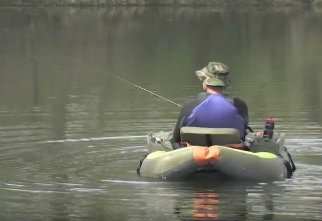 Inflatable Fishing Float Tube w/ Pump, Paddle, Storage Pockets