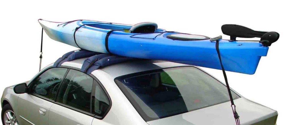 Inflatable roof rack for outlet kayak